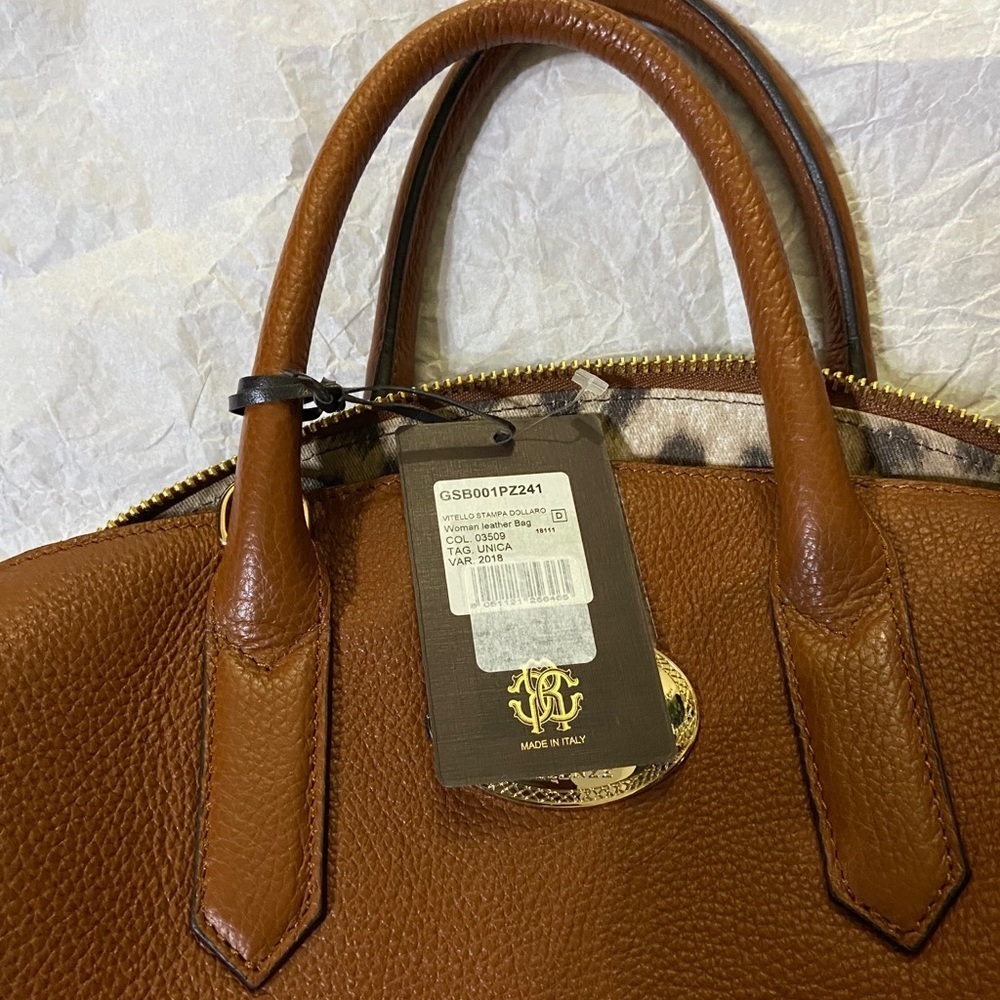 Roberto Cavalli Round Leather Satchel - Picture 11 of 15